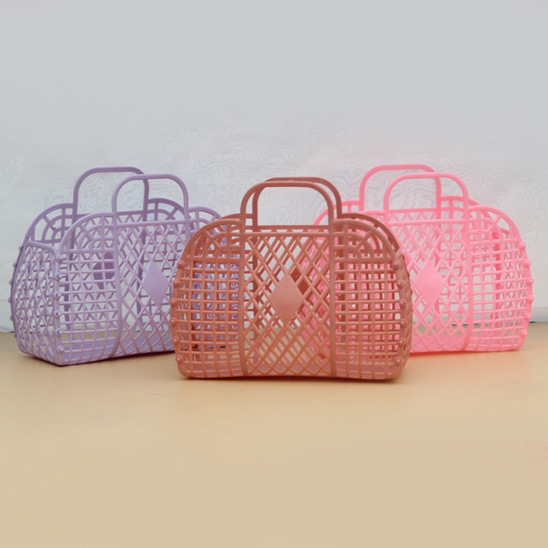 Handbags - Abnehmbarer Duschkorb aus Kunststoff, Badezimmer-Aufbewahrungskorb, Einkaufstasche,