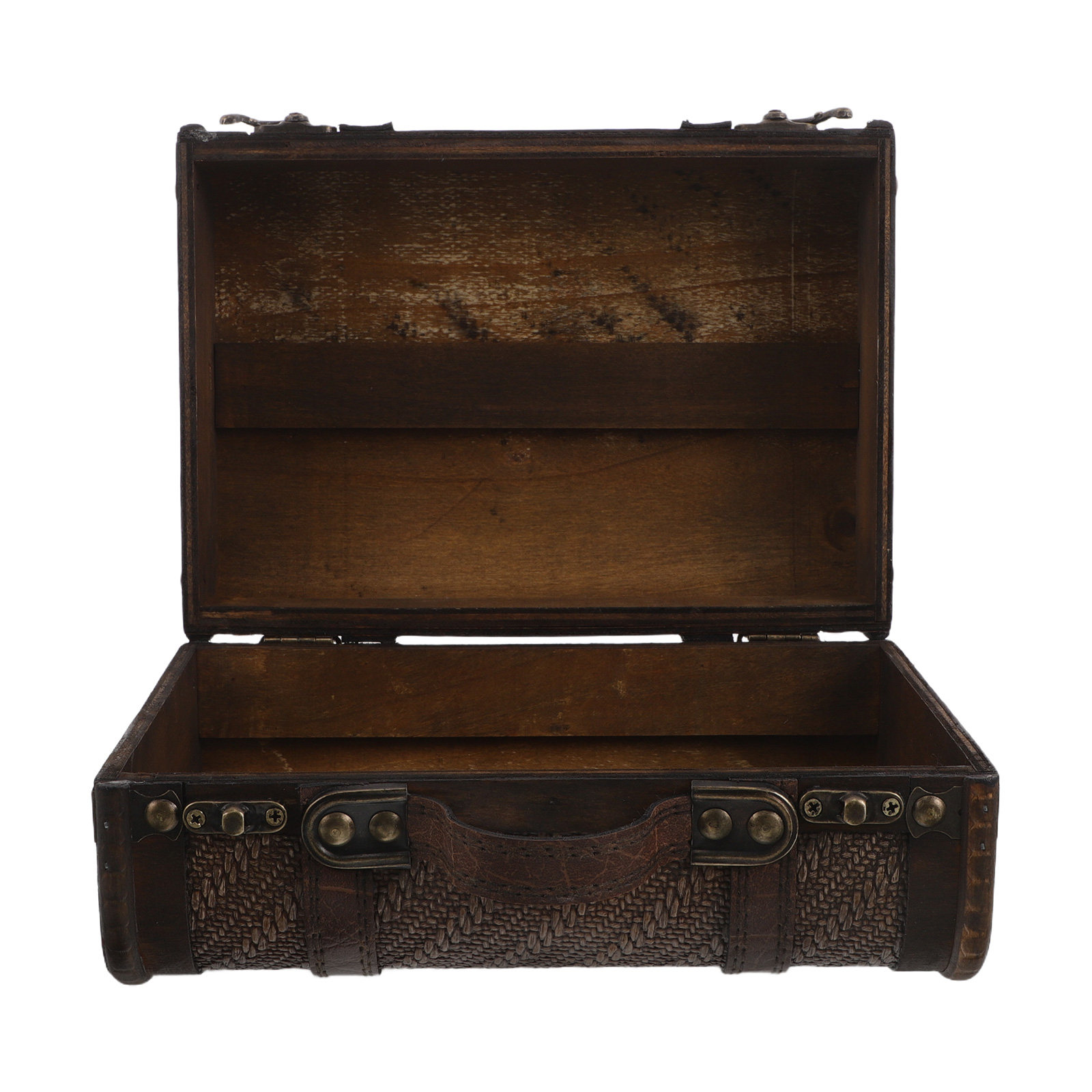 Retro Vintage Trunk Suitcase - Hölzerner Vintage-Koffer Dekorative Aufbewahrungsbox Retro-Reisekiste Kleine