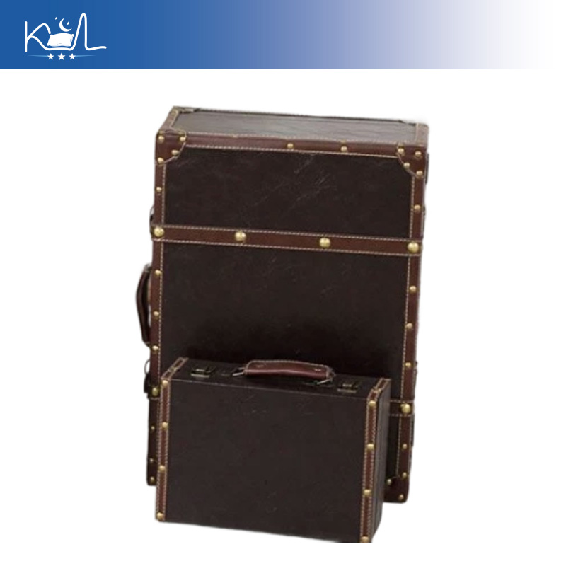 Retro Vintage Trunk Suitcase - Vintage Brauner Dekorativer Koffer, Distressed Aufbewahrungsbox