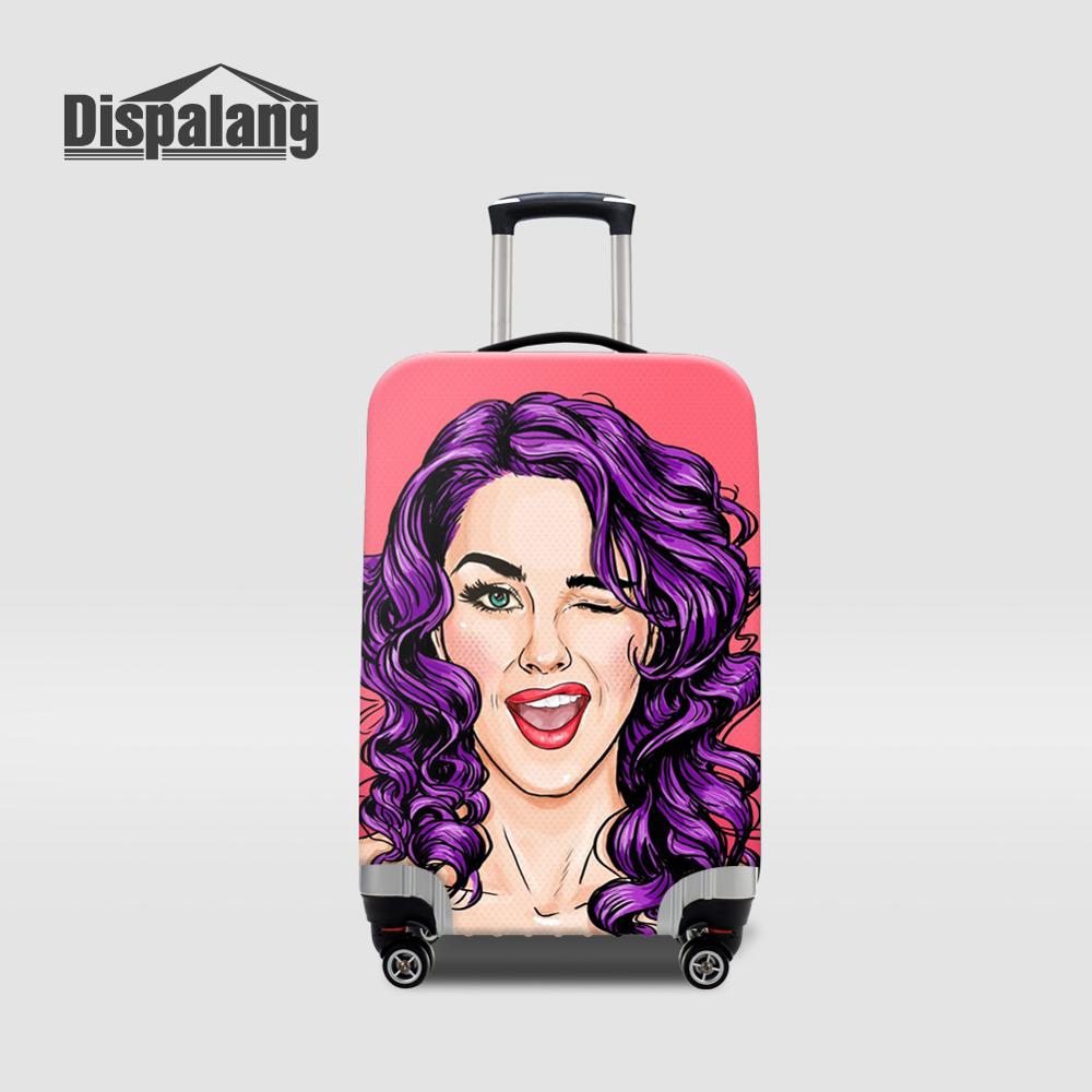 Waterproof Suitcase Cover Protector - Damen Maßgefertigter Cartoon-Print Kofferbezug Staubdichter Wasserdichter