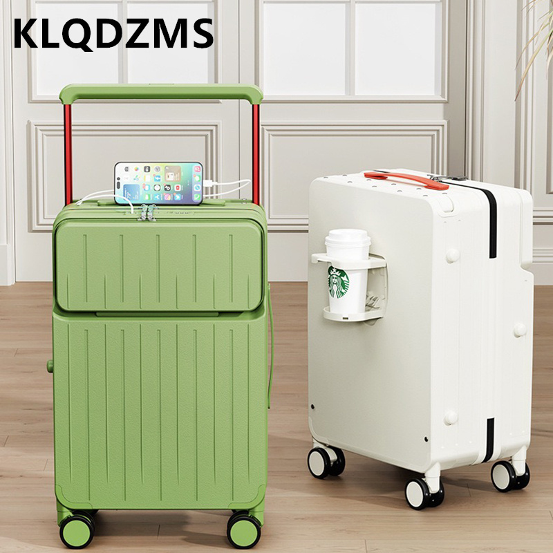 Front Opening Laptop Luggage 24 Inch - KLQDZMS 24-Zoll-Koffer mit vorderer Öffnung, Laptop-Koffer,