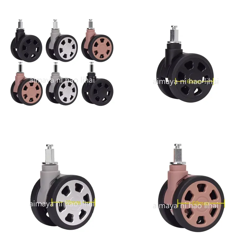 Silent Replacement Luggage Wheels - Universelles Ersatz-Kofferrad-Set, Geräuschlose Spinner-Reparaturteile für Trolley-Koffer,
