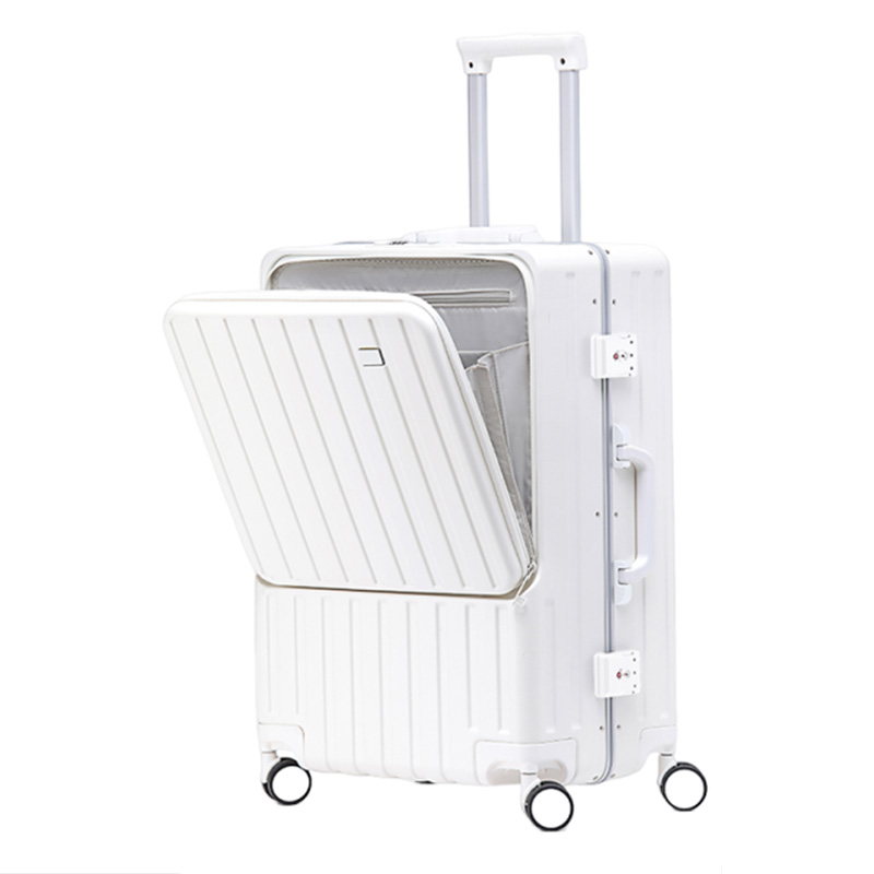 Aluminum Frame Carry On Luggage - Multifunktionales 20-Zoll- 24-Zoll-26-Zoll-Gepäck mit Frontöffnung und