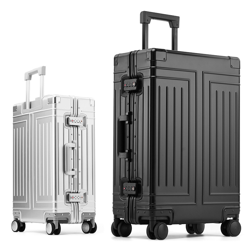 Spinner Wheel Rolling Suitcase 20 Inch - 20/24/26/28 Zoll Aluminium-Koffer, Trolley-Koffer aus Legierung,