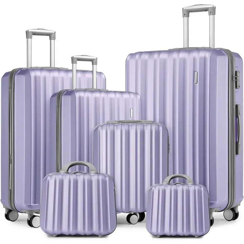 6-teiliges Lavendel-Hartschale – Expandable Hard Shell Luggage Set Bewertung und Preis