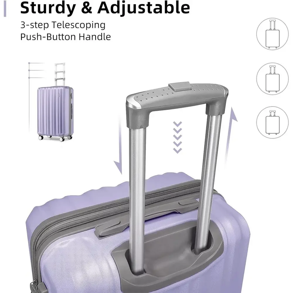 6-teiliges Lavendel-Hartschale – Expandable Hard Shell Luggage Set Bewertung und Preis