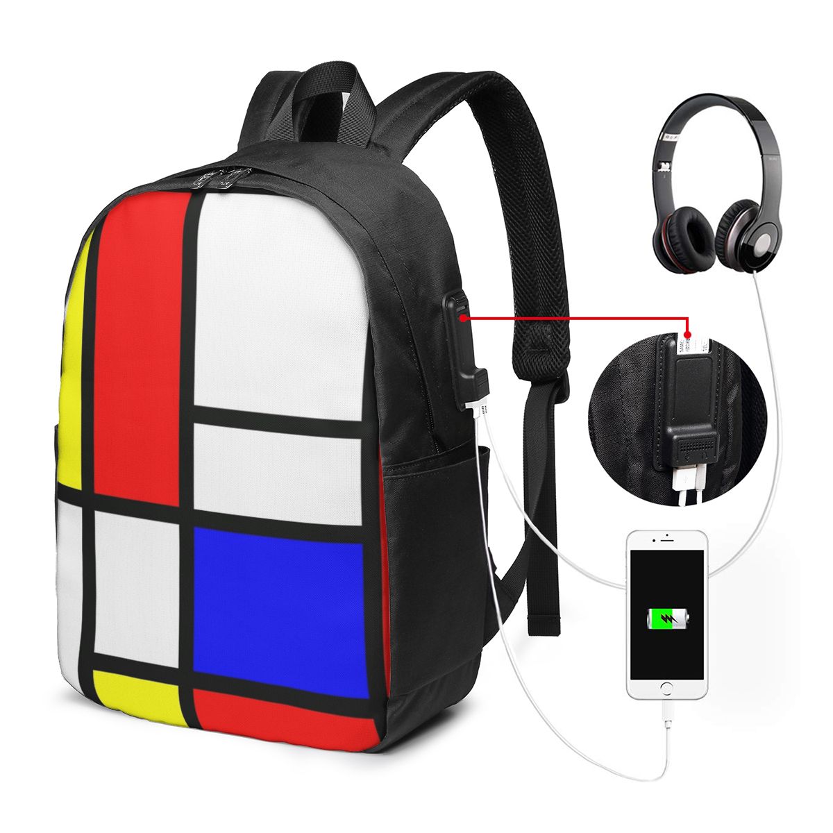 Piet Mondrian Composition Ruck – Travel Bags Bewertung und Preis