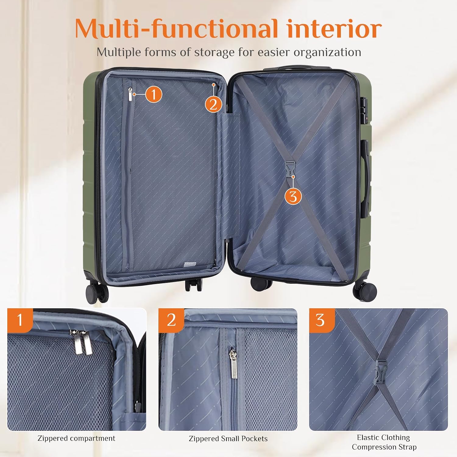 28 Zoll Handgepäck, Hartschale – Expandable Hard Shell Luggage Set Bewertung und Preis