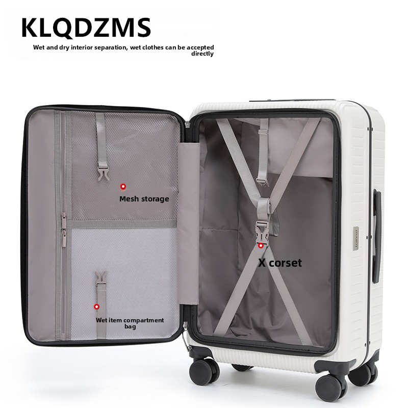 KLQDZMS 20/24 Zoll Rollkoffer  – Front Opening Laptop Luggage 24 Inch Bewertung und Preis