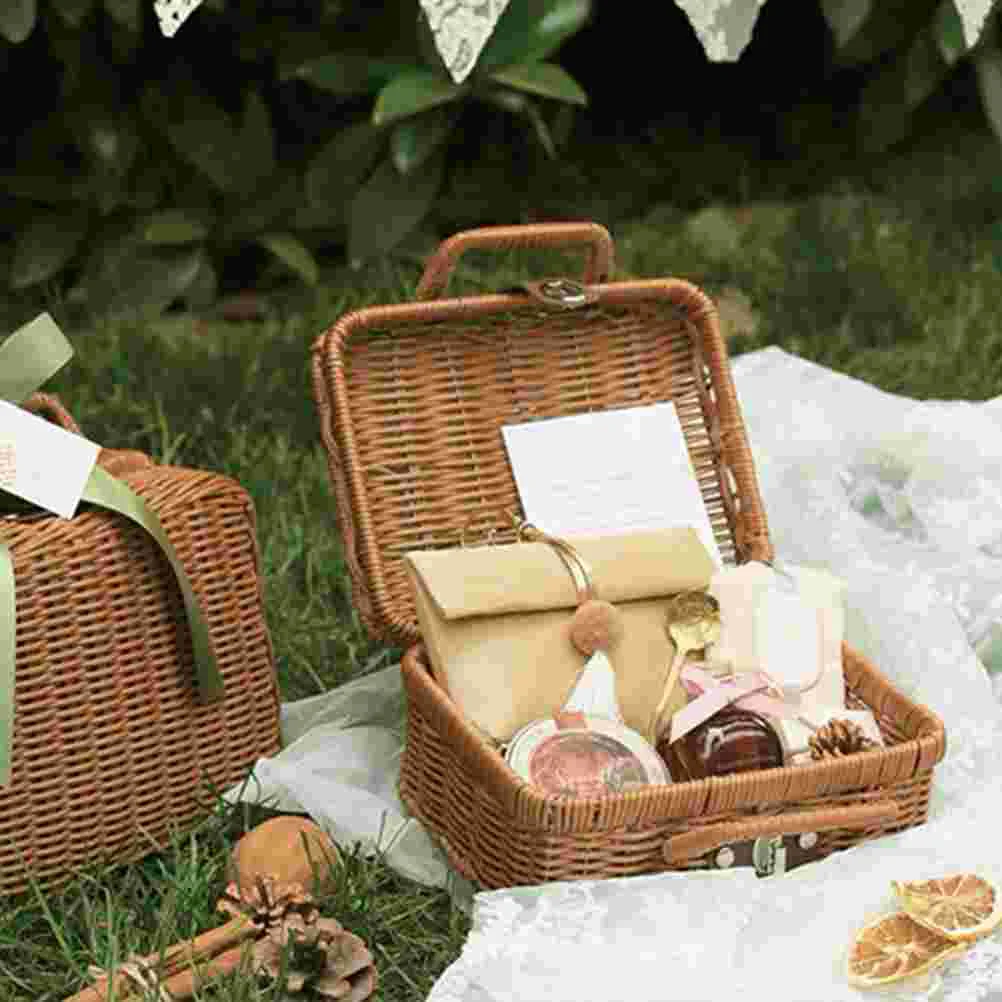 Korb Rattan Korb Koffer Koffer – Retro Vintage Trunk Suitcase Bewertung und Preis