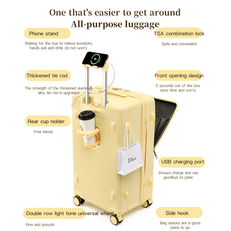 sushimu Koffer, breiter Griff, – Aluminum Frame Carry On Luggage Bewertung und Preis